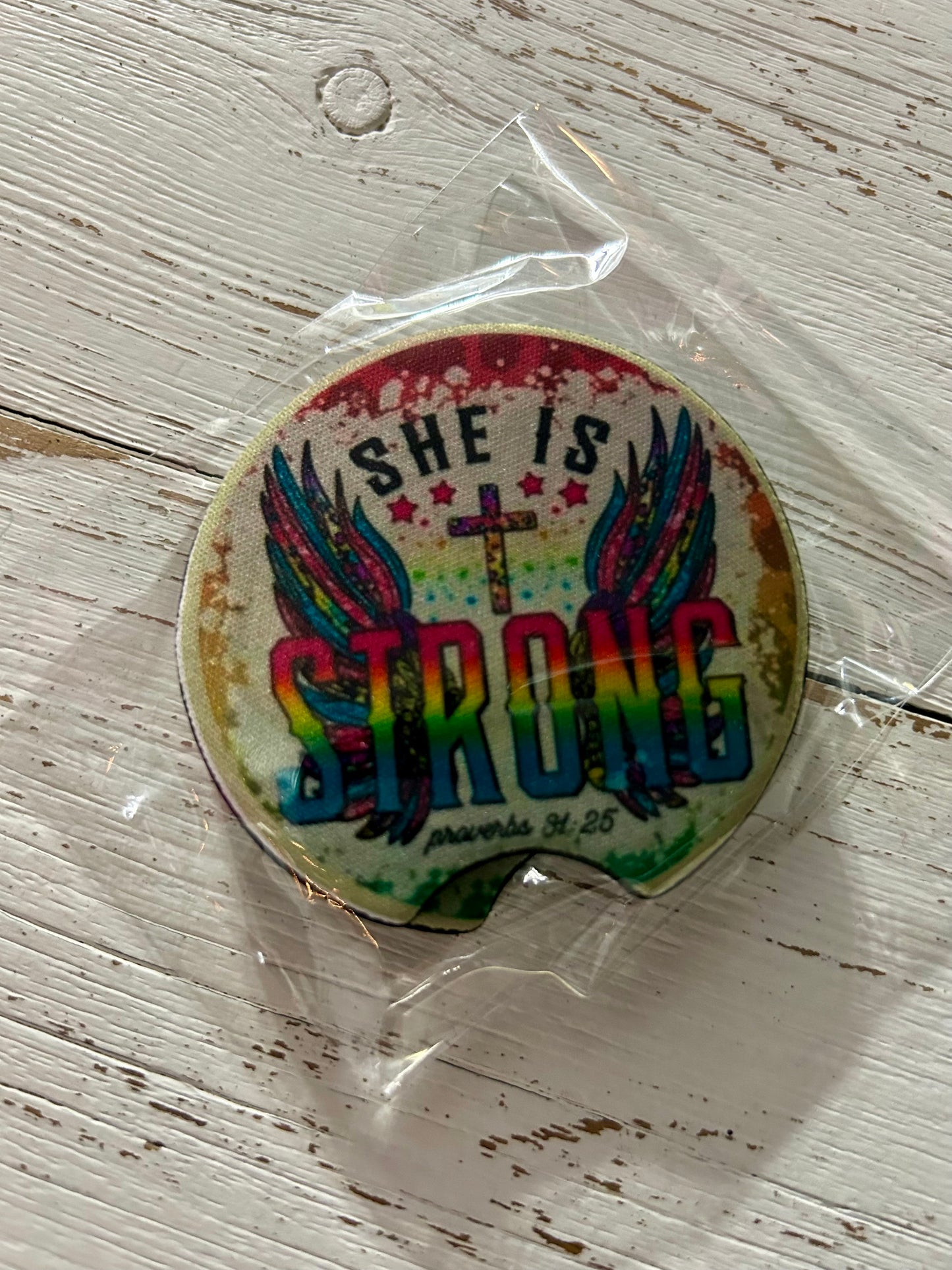 She is Strong Car Coaster Set