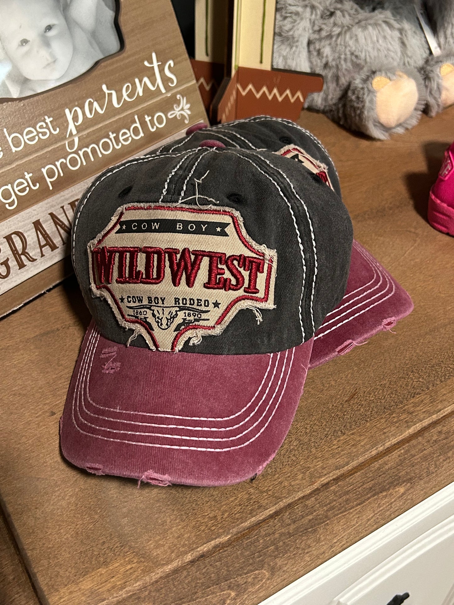 Cowboy Wildwest Distressed Kids cap