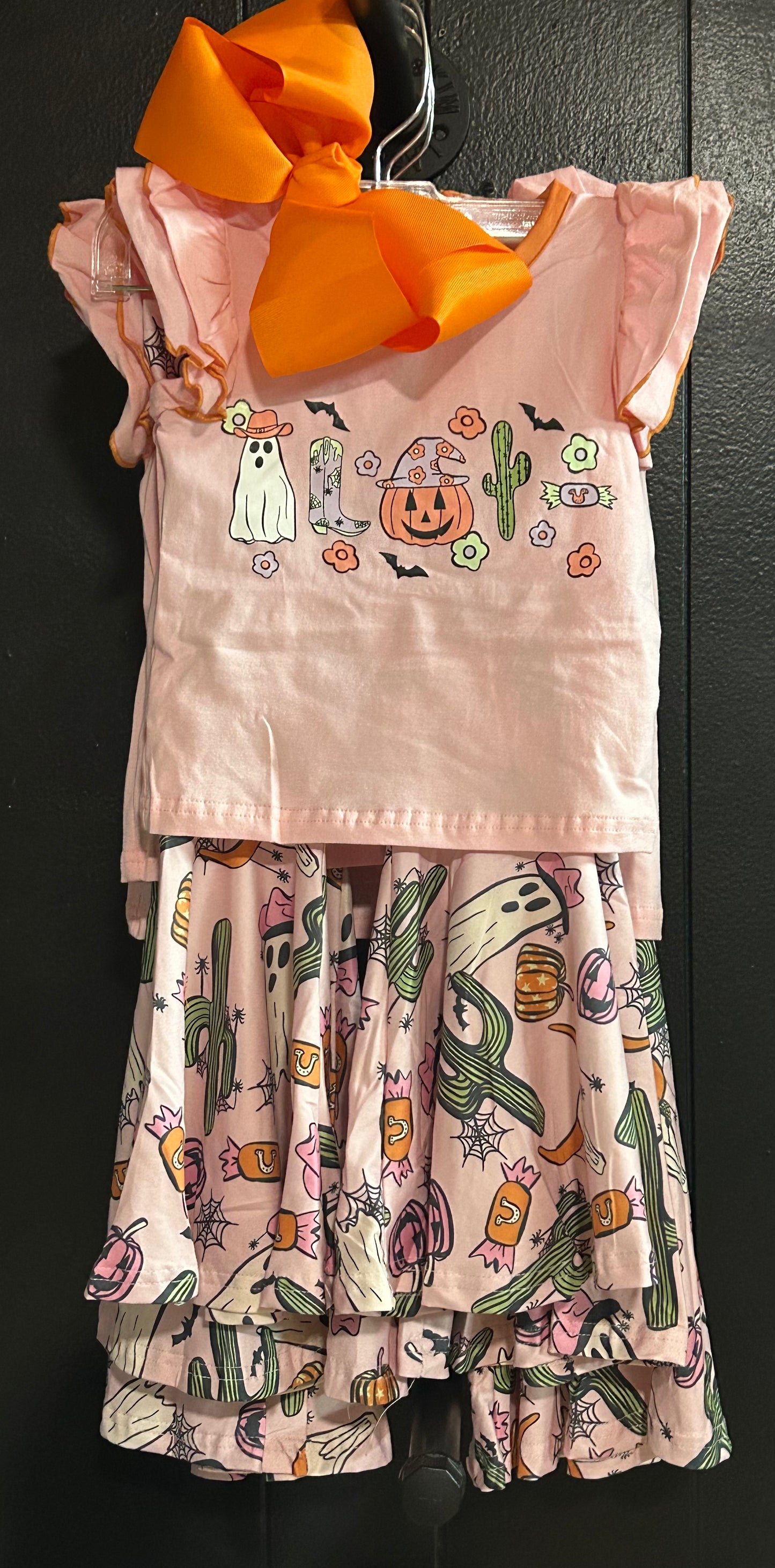 Pink Western Pumpkin Bells Set