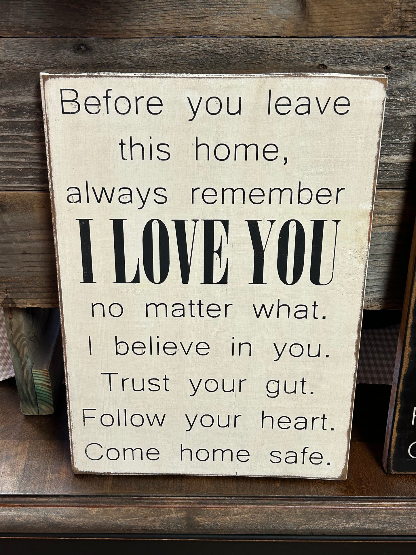 Before you leave this home Sign