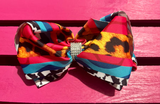Serape Cowprint Hair Bow