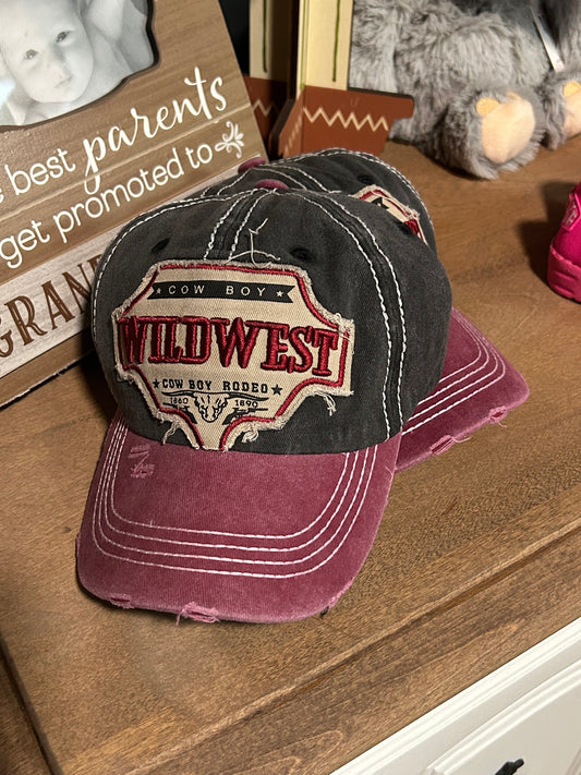 Cowboy Wildwest Distressed Kids cap