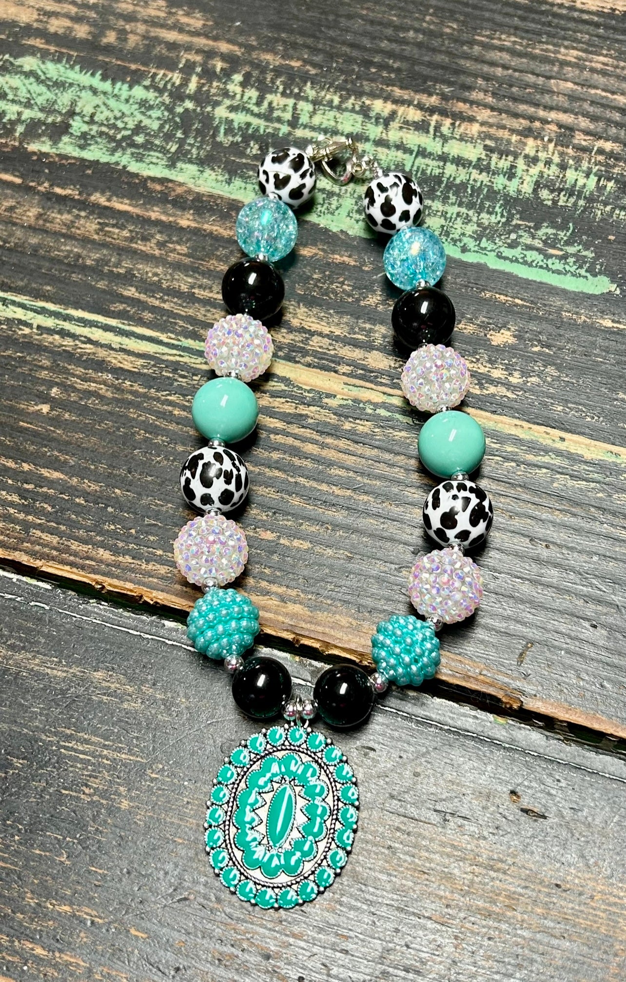 Kids Western Bling Necklace Blue