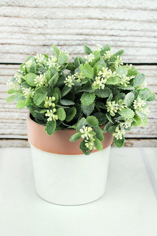 ARTIFICIAL WHITE POTTED FLOWERS