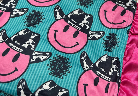 Western Emoji Baby Blanket
