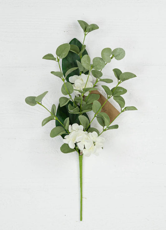 Cream Hydrangea & Eucalyptus Spray