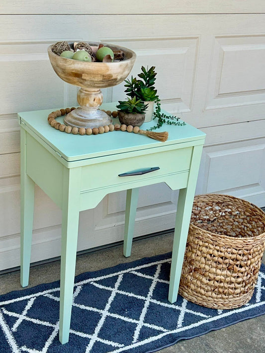 Refinished Side Table – “Succulent Garden