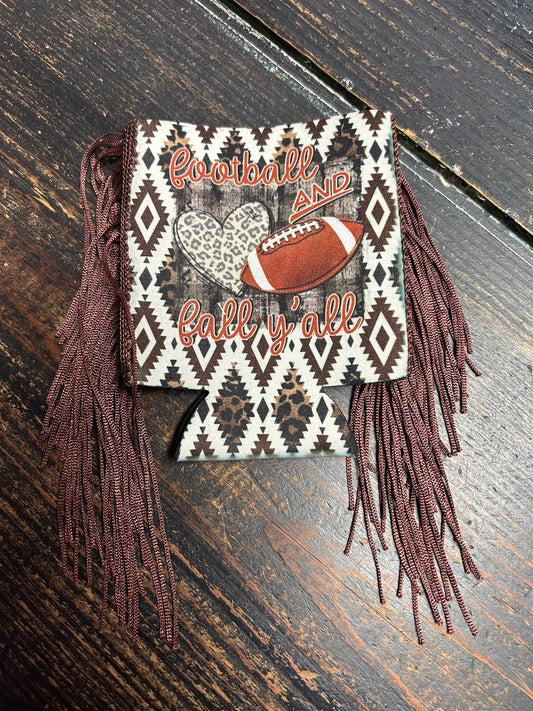 Football & Fall Yall Koozie w Fringe