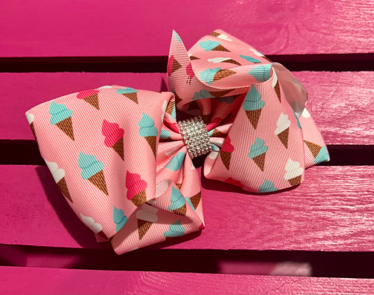 Ice Cream Cone Hair Bow