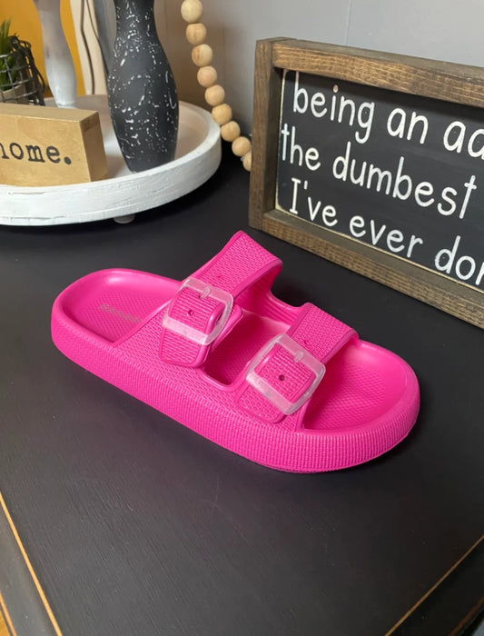 HOT PINK Slipons
