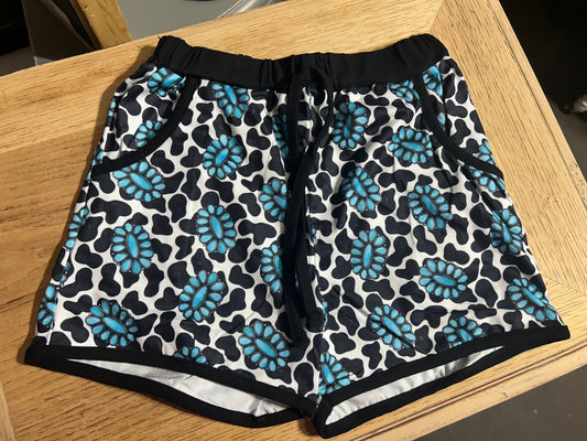 Western Cowprint Shorts