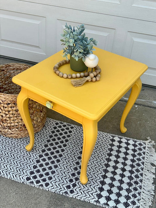 Picnic Basket Yellow Side Table