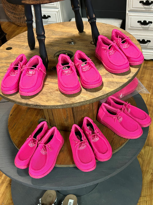 Kids/Adults Hot pink canvas Shoes
