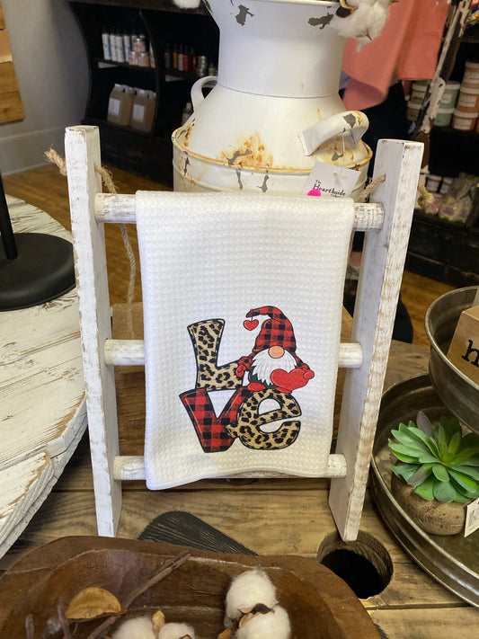Love Gnome Waffle Towel