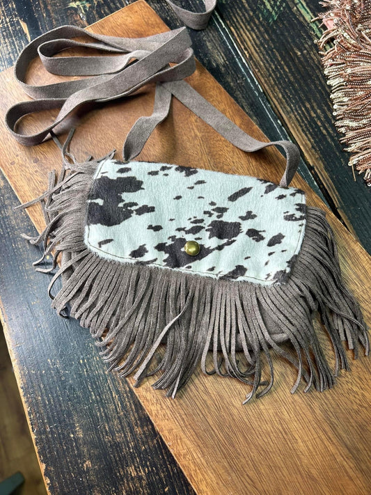 Mini Cowprint purse w/ Fringe (KIDS)