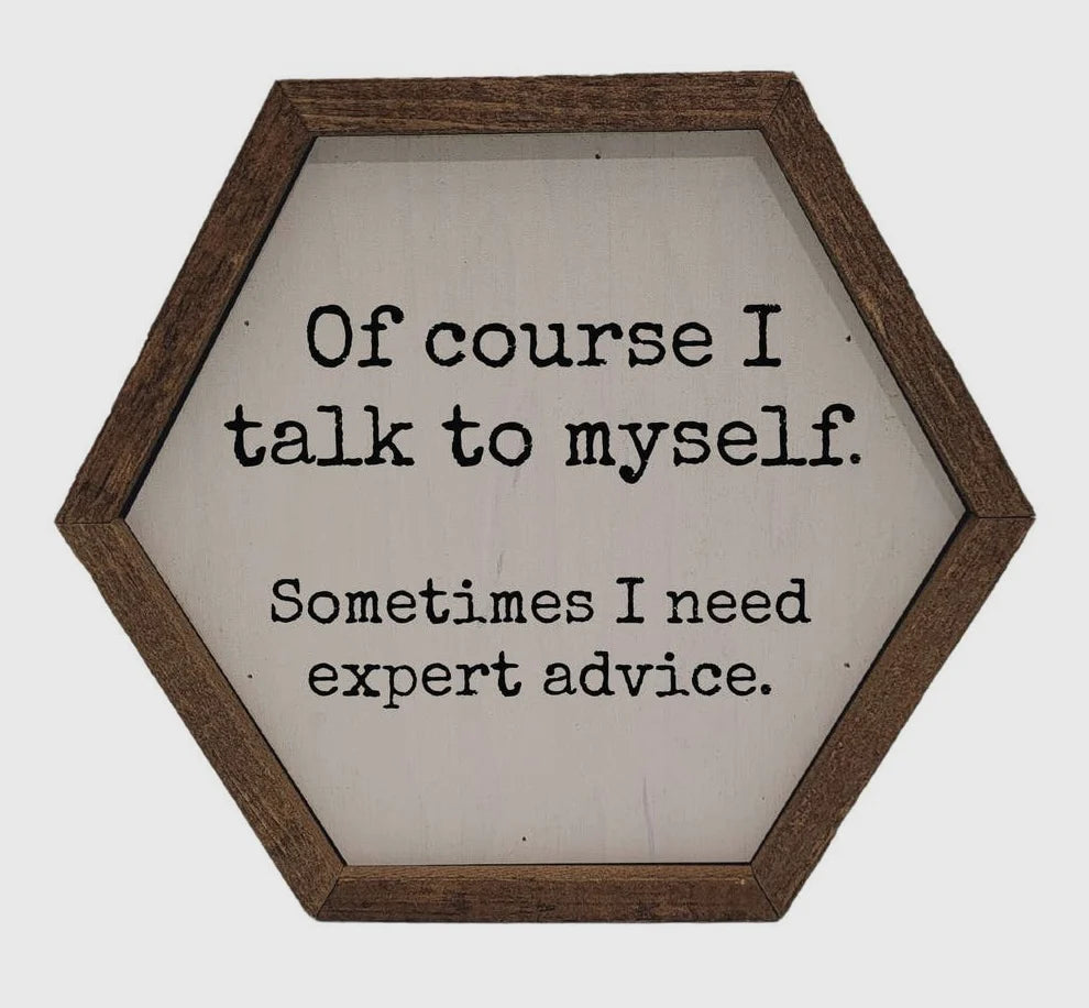 Of Course I talk to myself sign