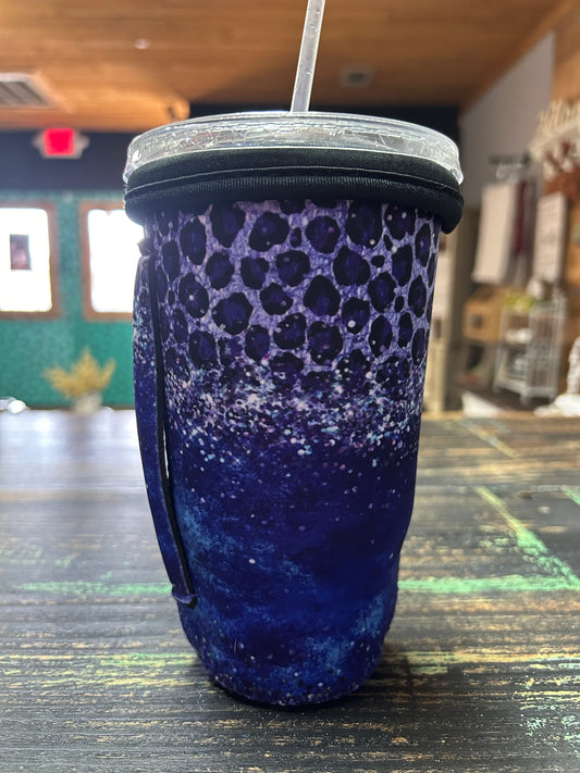 Purple Leopard Koozie
