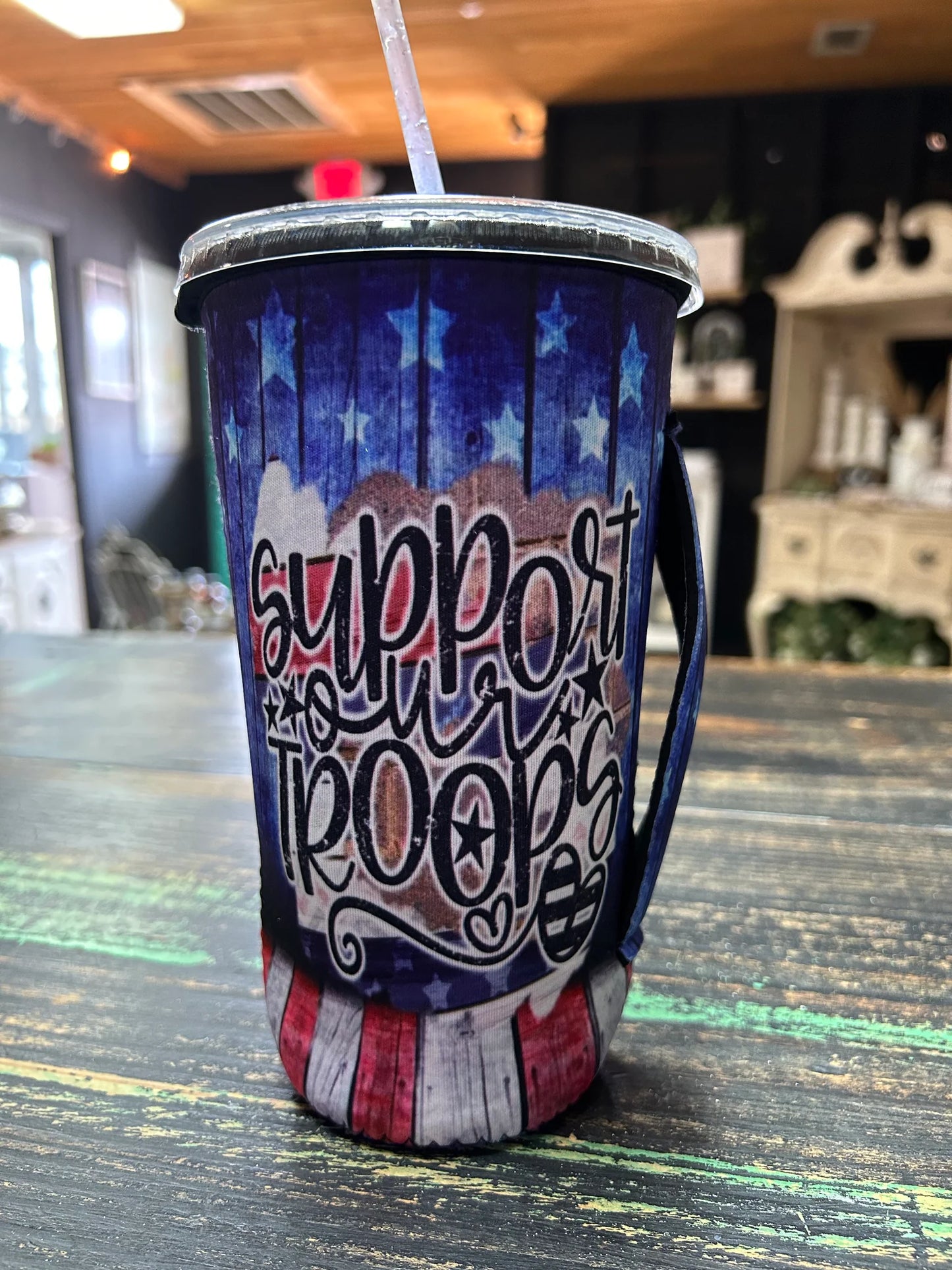 Support Our Troops Koozie