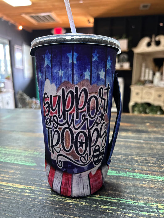 Support Our Troops Koozie