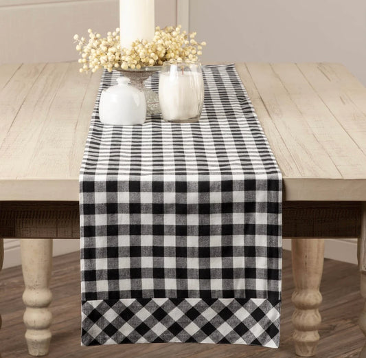 Vintage Check Black Runner